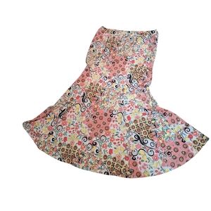 Super Maxi Bloomcore Floral Abstract Colorful Stretchy LONG Skirt Ladies Large